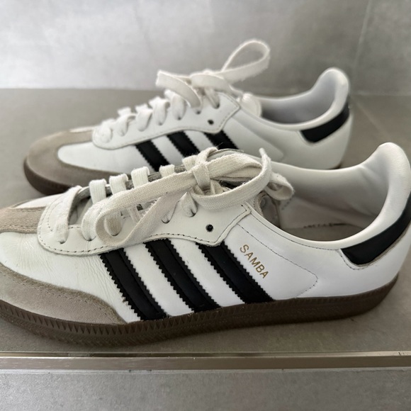 adidas Shoes - adidas Samba Sneakers in White, Black and Brown